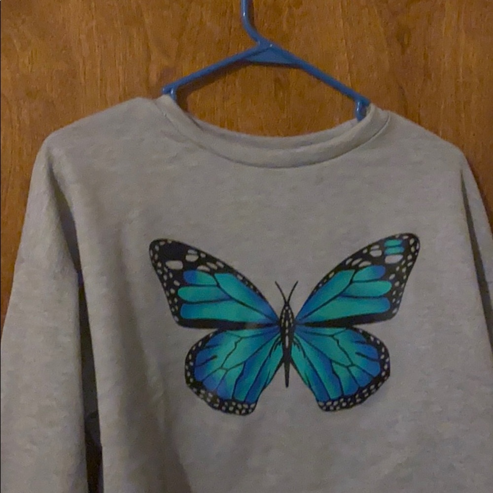 Fly Like A Butterfly Cropped Sweatshirt